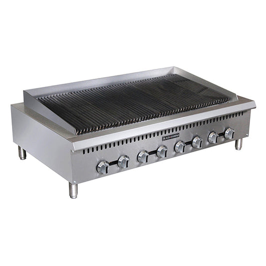 Black Diamond BDCTC-48 Heavy Duty Gas Charbroiler 48". Unit comes standard with 4-5" adjustable legs.