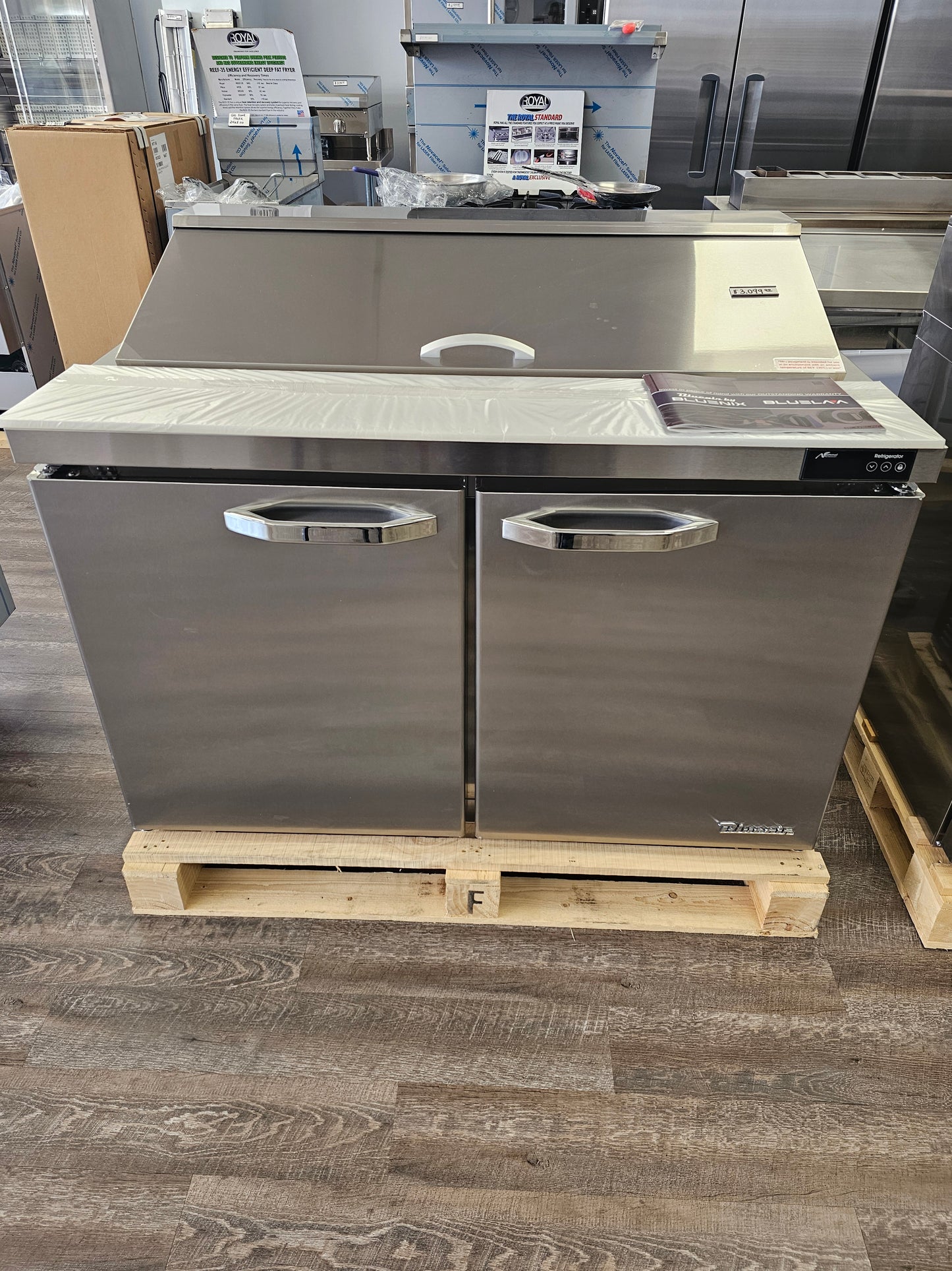 Blue Air - BLPT48-HC, 2 Doors All Stainless Prep Table