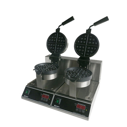 Adcraft BWM-7/R-2 Belgian Waffle Maker 7" Round - Double