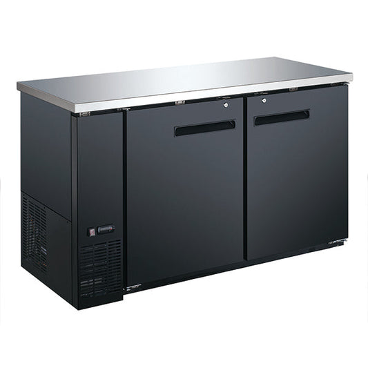 U-Star Back Bar Cooler 28" Depth - Solid Door, 59" Wide