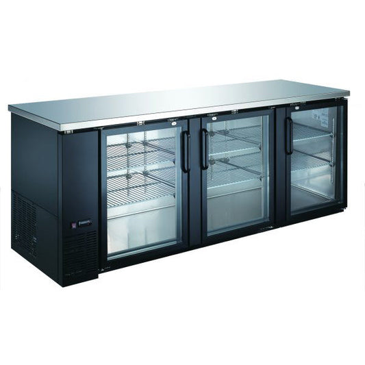 U-Star Back Bar Cooler 28" Depth - Glass Door, 90" Wide