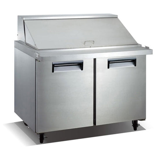 U-Star Refrigerated Mega Top Salad/Sandwich Prep Table - 2 Door, 60"