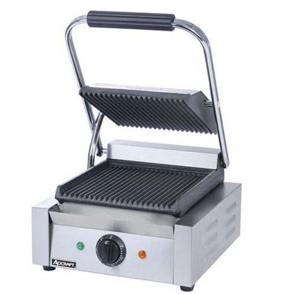 Adcraft SG-811 Sandwich Grill - Grooved